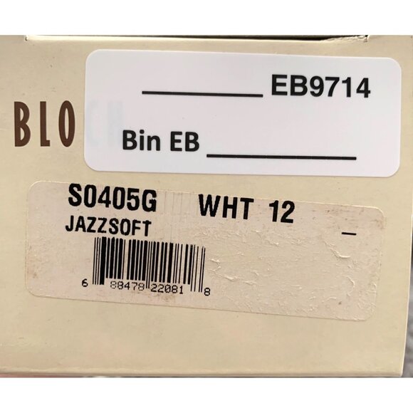 Unisex Child Bloch Jazz Soft Dance Shoe Size 12 White Split Sole Leather Lace Up - Picture 10 of 11